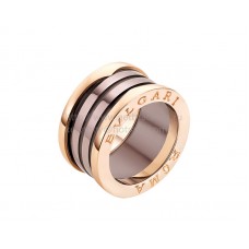Bvlgari B.zero1 ROMA 4-Band Ring Rose Gold with Bronze Ceramic