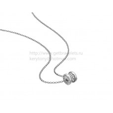 Bvlgari B.zero1 White Gold Necklace with Pave Diamonds