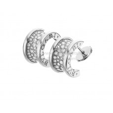 Bvlgari B.zero1 White Gold and Pave Diamond Earrings