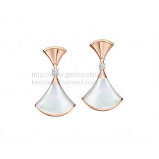Bvlgari DIVAS Dream Earrings Rose Gold with Mother of Pearl and Diamonds