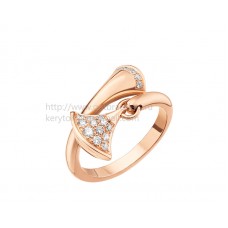 Bvlgari DIVAS Dream Ring Rose Gold with Pave Diamonds