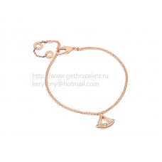 Bvlgari DIVAS Dream Rose Gold Openwork Bracelet with Rose Gold Pendant Set with Pave Diamonds