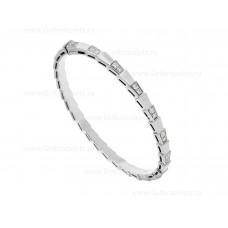 Bvlgari Serpenti Viper 18K White Gold Bracelet set with Demi-Pave Diamonds