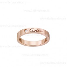 Cartier C de Cartier Wedding Band With Diamond Pink Gold