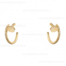 Cartier Juste Un Clou Small Earring Yellow Gold Wiht Diamonds