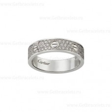 Cartier Love Wedding Band With Diamond-Paved White Gold