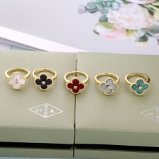 Van Cleef Arpels Magic Alhambra Ring Wiht Mother-of-Pearl and Diamonds