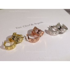 Van Cleef Arpels Perlee Clovers Hoop Earrings