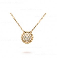 Van Cleef Arpels Perlee Diamonds Pendant Yellow Gold