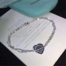 Return To Tiffany Dual Chain Heart Tag Bracelet Silver/Rose Gold/Yellow Gold Party Women Malaysia