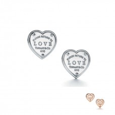 Tiffany Heart Love Earrings Diamonds  Women Fine Jewelry