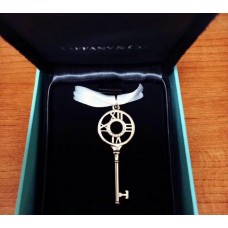 Tiffany Atlas Keys Silver/Pink Gold Pendant Necklace Studded