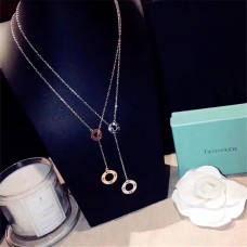 Tiffany Atlas Lariat Circle Pendant Necklace For Women