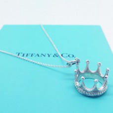 Tiffany Crown Charm Chain Necklace Jewelry Valentine
