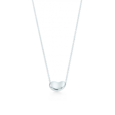 Tiffany Elsa Peretti Bean Pendant Necklace Sterling Silver