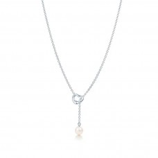 Tiffany Elsa Peretti Lariat Open Heart Pendant With The Pearl Necklace Women Jewelry