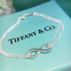Tiffany Infinity Double Chains Bracelet Infinity Symbol Pendant 925 Silver Review Women US