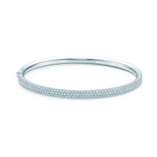 Tiffany Metro Three-row Hinged Bangle Sterling Silver Diamonds Wholesale