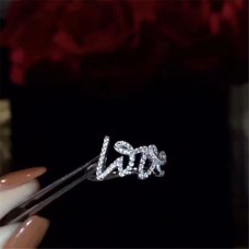 Tiffany Palomas Graffiti Love Letter Crystals Ring Street Women