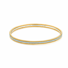 Tiffany Schlumberger Rope Three-row Bangle Diamonds Birthday Gift