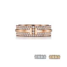 Tiffany T Two Diamonds Ring In Sterling Silver