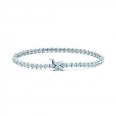 Tiffany Victoria Line Bracelet Pave Diamonds