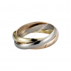 Trinity De Cartier Small Ring White Gold/Yellow Gold/Pink Gold with Diamonds