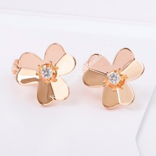 Van Cleef Arpels Frivole Small Earrings Rose Gold With Diamond In Canada