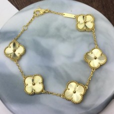 Van Cleef Arpels Alhambra Bracelet 5 Motifs Guilloch?? Yellow Gold