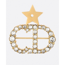 Dior Sous Les Etoiles CD Shaped Star Charming Females Brass Diamonds Brooch