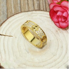 Cartier Love Ring 18K Yellow Gold With Paved Diamonds